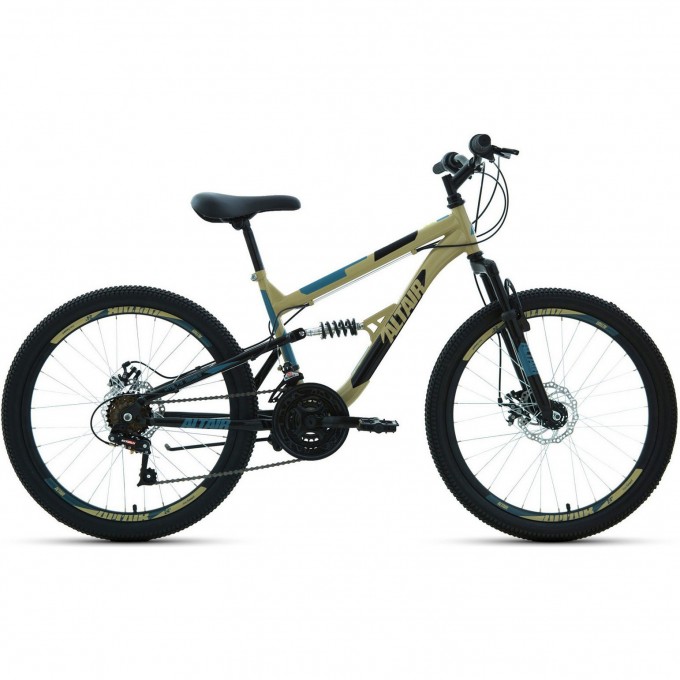 Велосипед ALTAIR MTB FS 20 D 14 Бежевый / Черный 2021 MTBFS20D14beige/black21