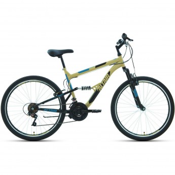 Велосипед ALTAIR MTB FS 26 1.0 26", рама 16", бежевый/черный, 2022