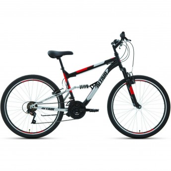 Велосипед ALTAIR MTB FS 26 1.0 26", рама 18", черный/красный, 2022