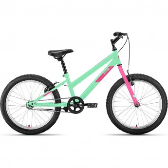 Велосипед ALTAIR MTB HT 20 LOW 20", рама 10.5", мятный/розовый, 2022