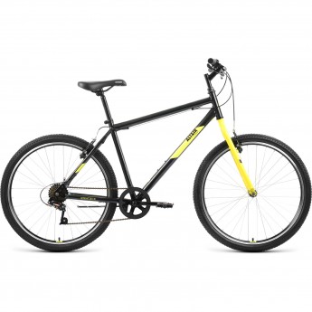 Велосипед ALTAIR MTB HT 26 1.0 26", рама 19", черный/желтый, 2022